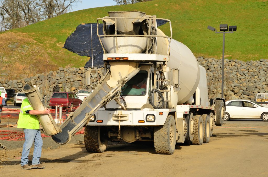 Pouring a foundation for a new commercial building in Roseburg Oregon